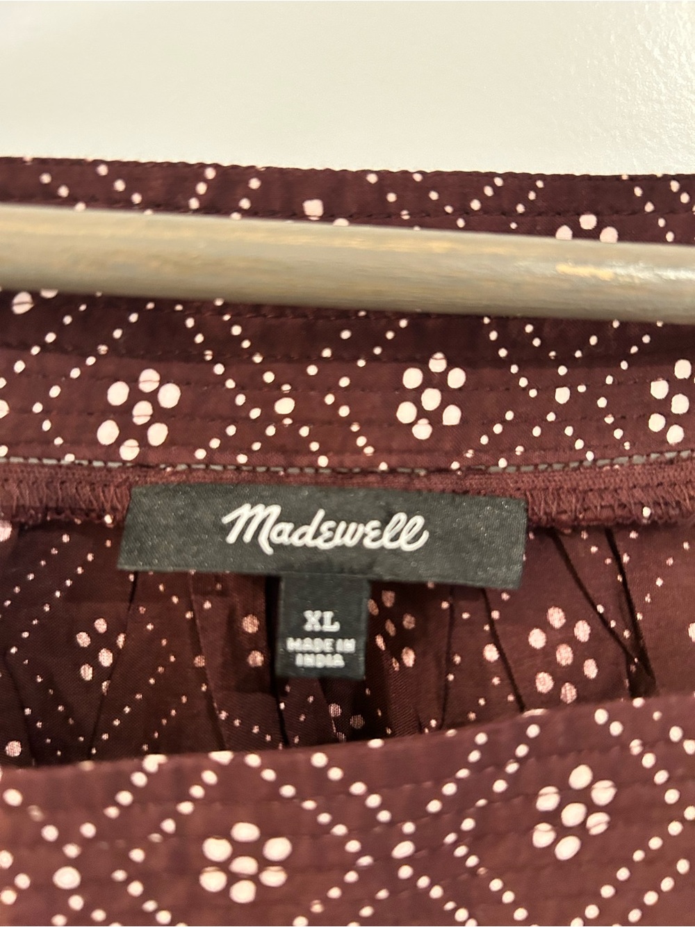 Madewell Flutter Sleeve Top Brown Plum Size XL - Picture 4 of 14